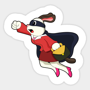 Dog as Secretary Superhero Sticker